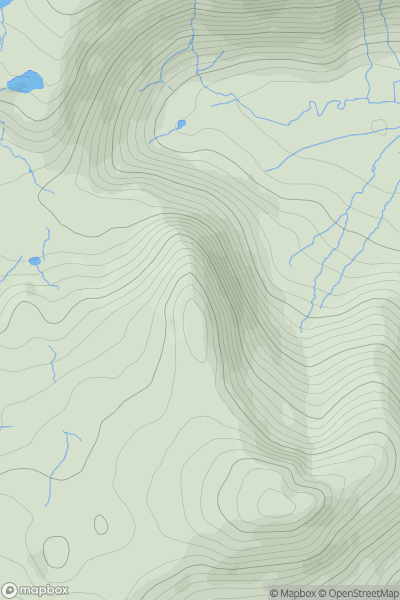 Thumbnail image for Foel Ddu [Snowdonia] showing contour plot for surrounding peak